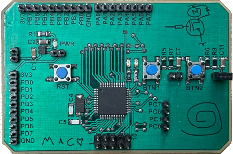 Tillverka kretskort i hög med kretskortsfräs och genom etsning